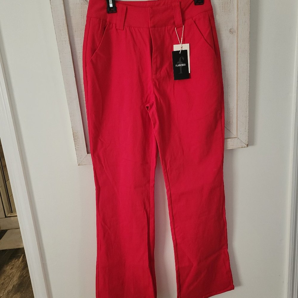 NWT Red flamingo pants size M